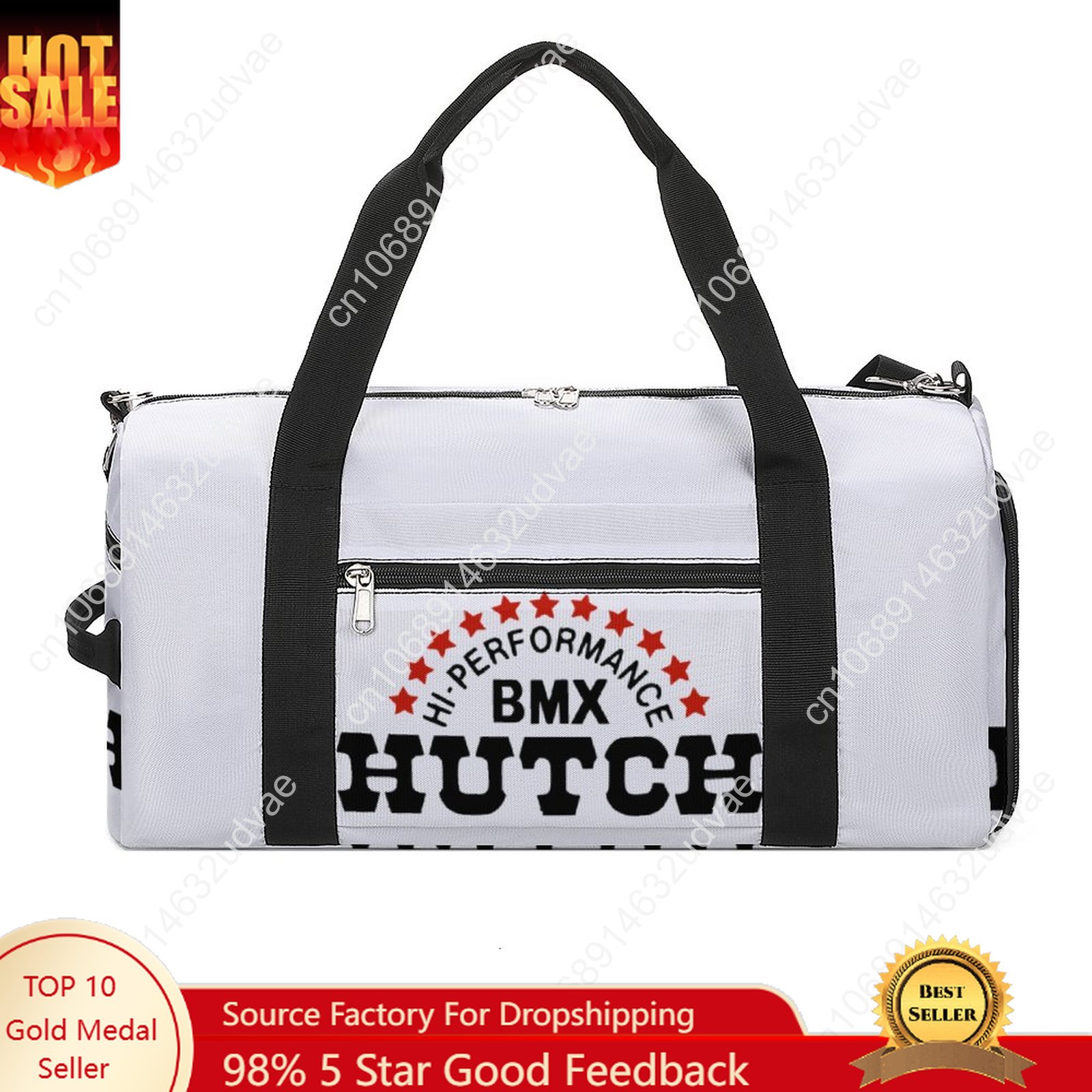 Women Accessories Logo Design - Hutch BMX Logo Gym Bag Vintage
