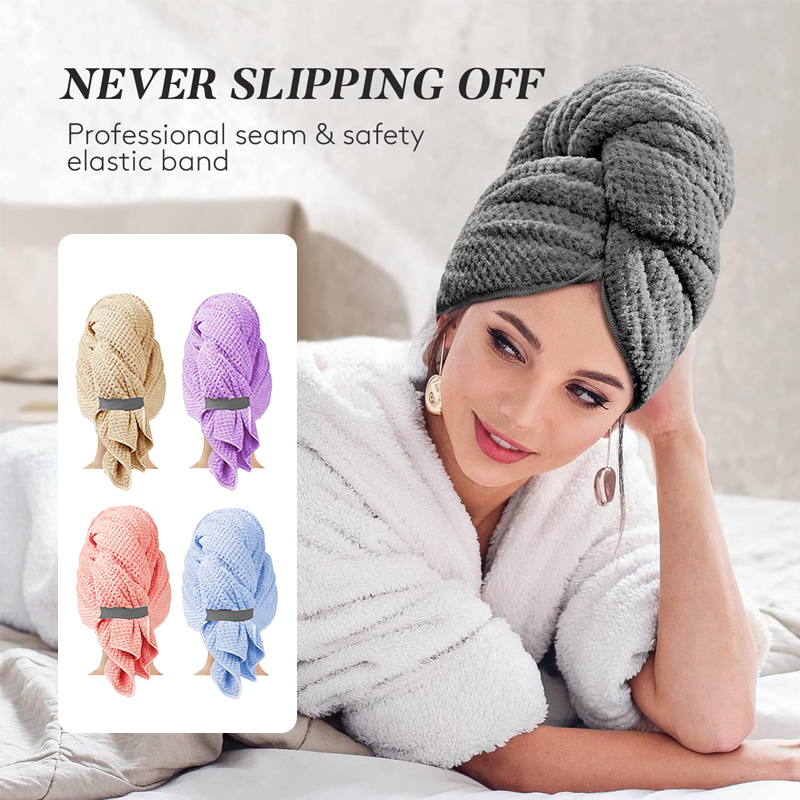 Hair Band Elastic - Microfiber Hair Towel Extra Large Wrap