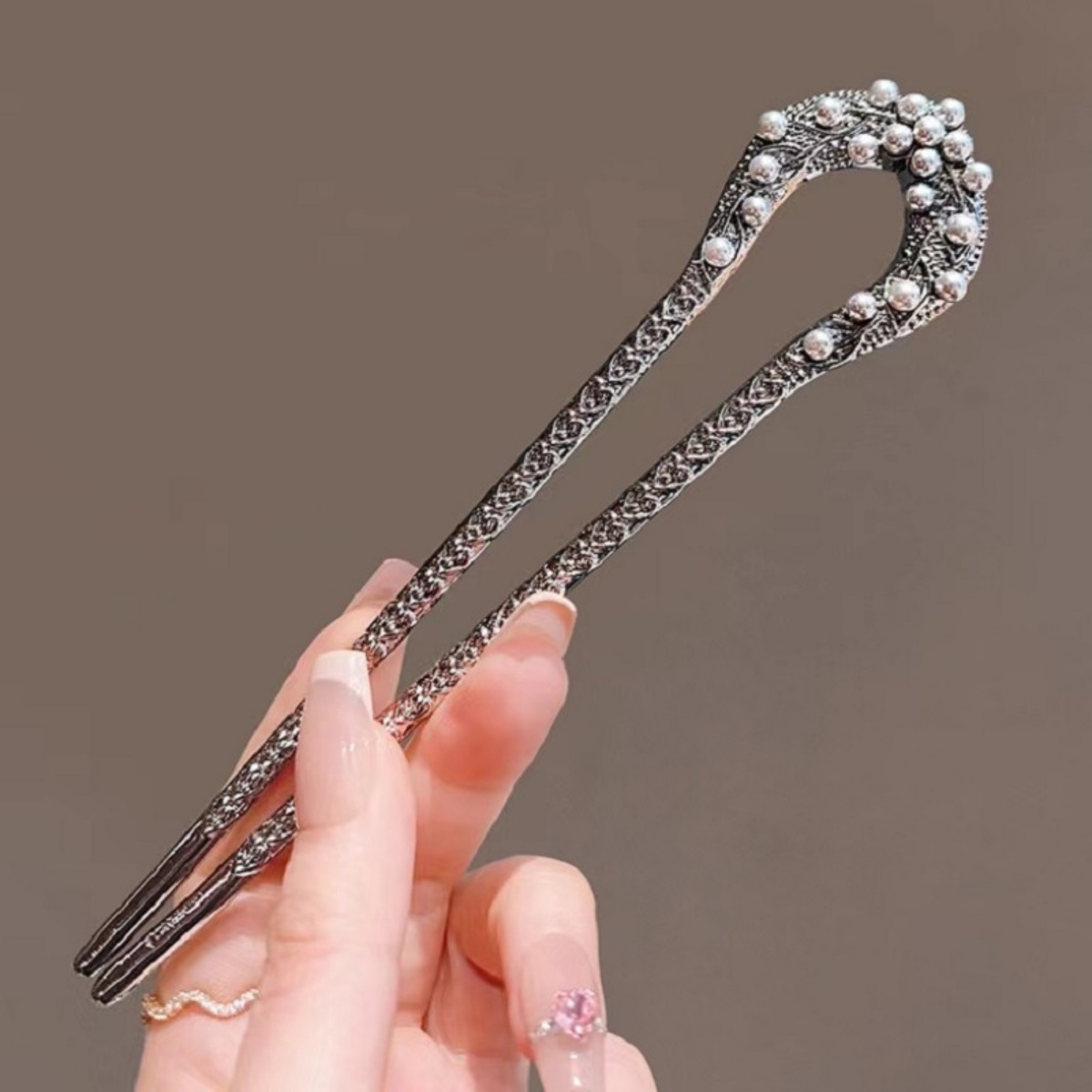 Women Knight Accessories - New Pearl U Shaped Hairpin For