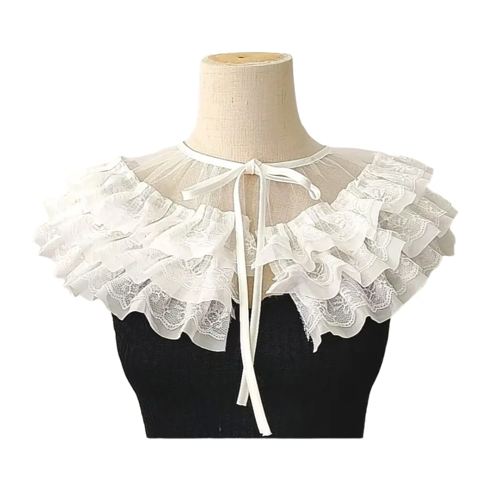 Women'S Accessories Louis Vuitton - Women Victorian Lace Ruffled Jabot Fake