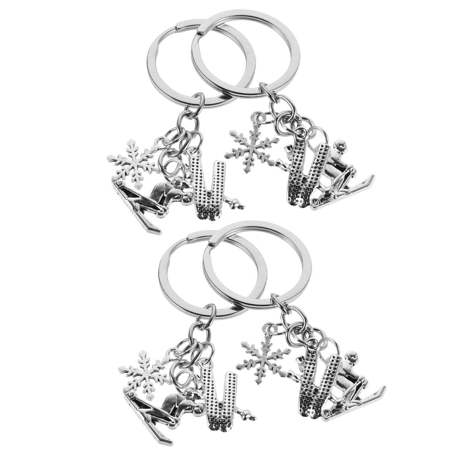 4Pcs Ski Keychain Bulk Winter  - Women'S Accessories Handbags ulasan dan harga