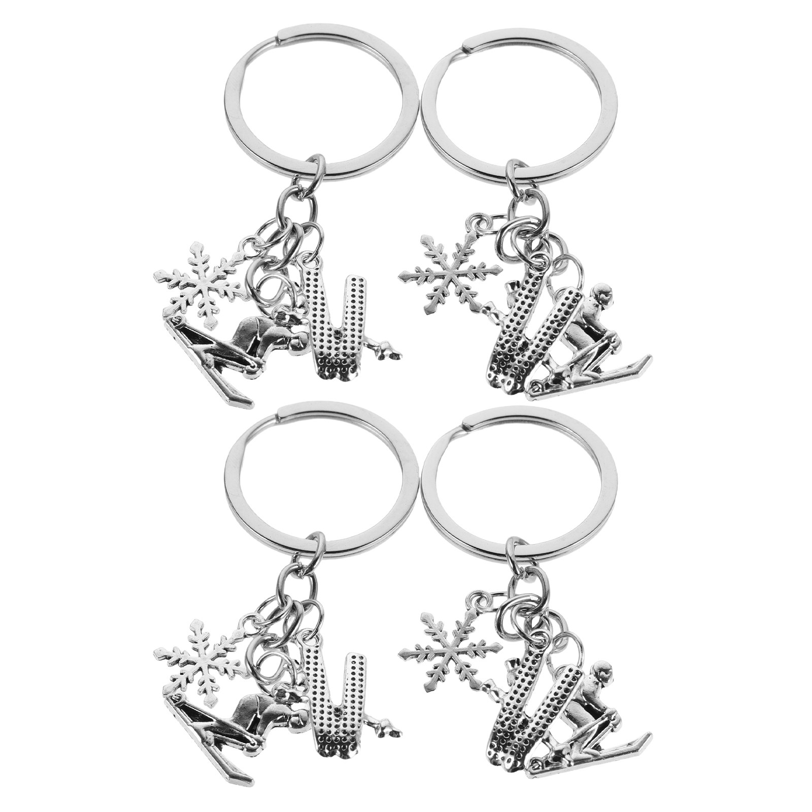 4Pcs Ski Keychain Bulk Winter  - Women'S Accessories Handbags ulasan dan harga
