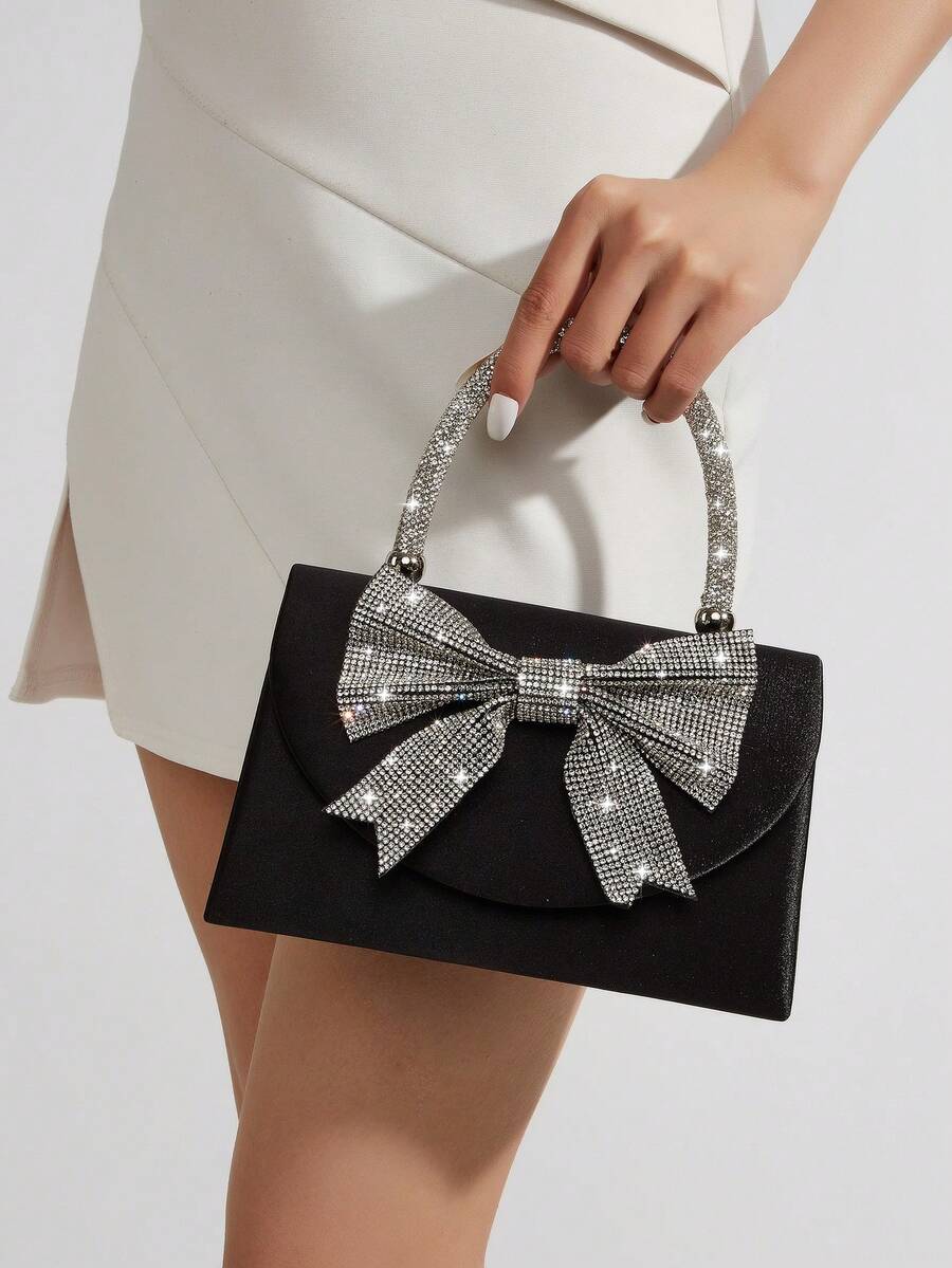 Rhinestone Bow Clutch Bag For  - Women'S Accessories Handbags ulasan dan harga