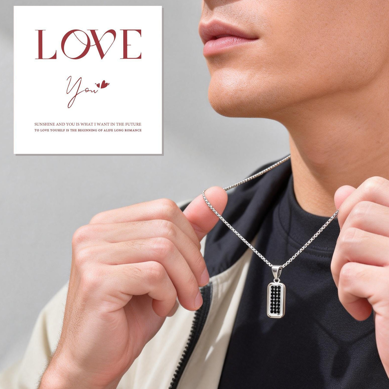 Personalization Dog Tag Neckla - Layered Necklace Set ulasan dan harga