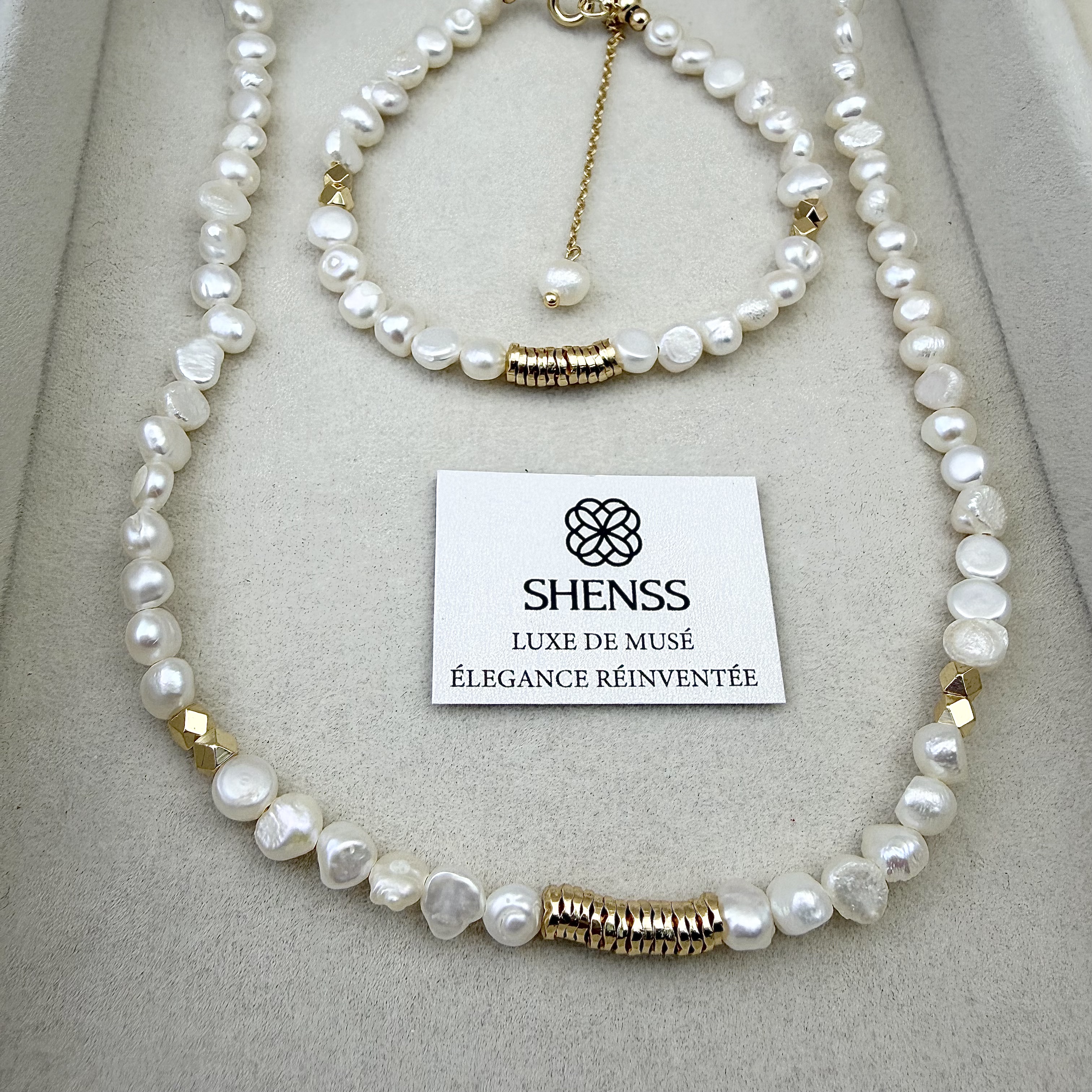 Natural Baroque Pearl Jewelry  - Layered Necklace Set ulasan dan harga