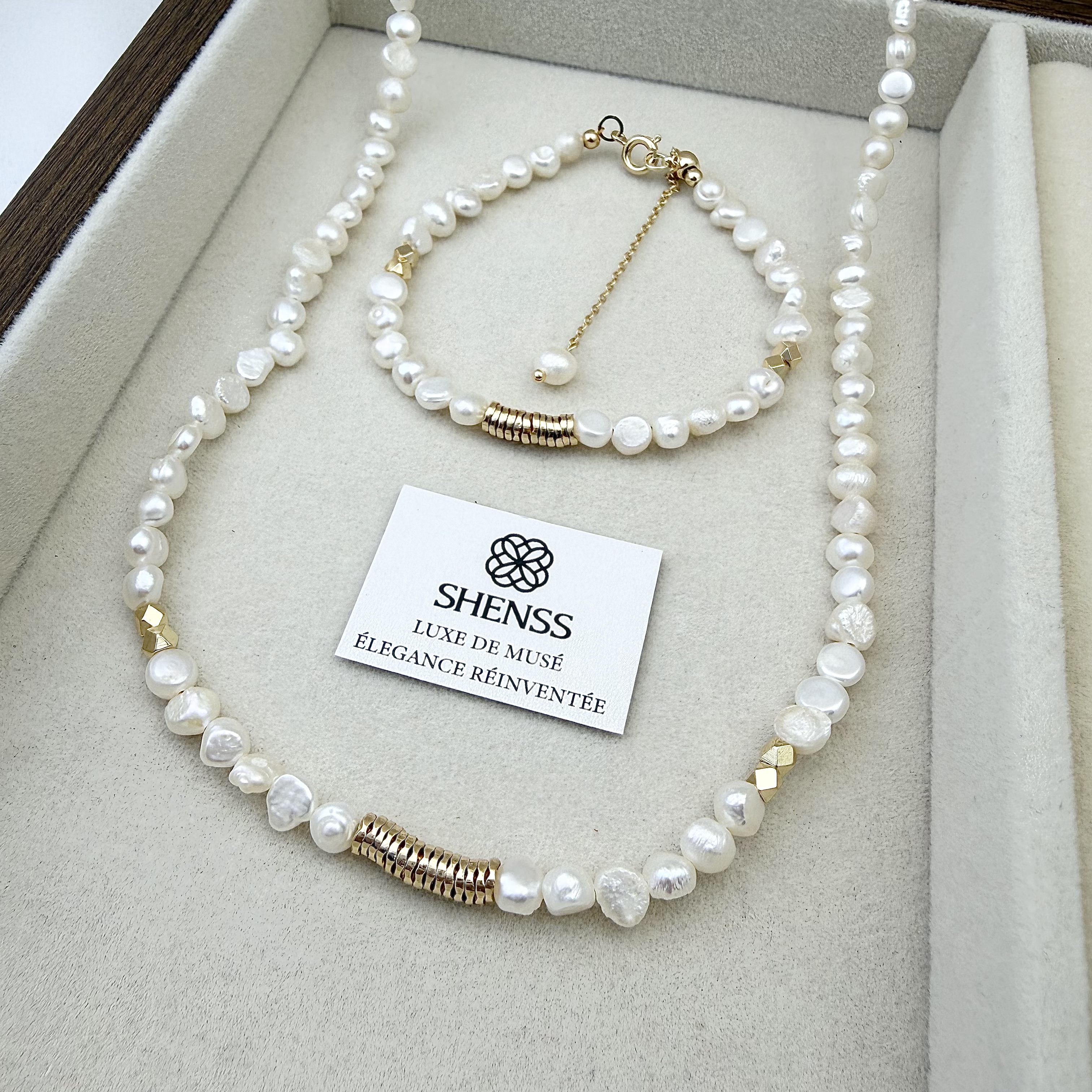 Natural Baroque Pearl Jewelry  - Layered Necklace Set ulasan dan harga