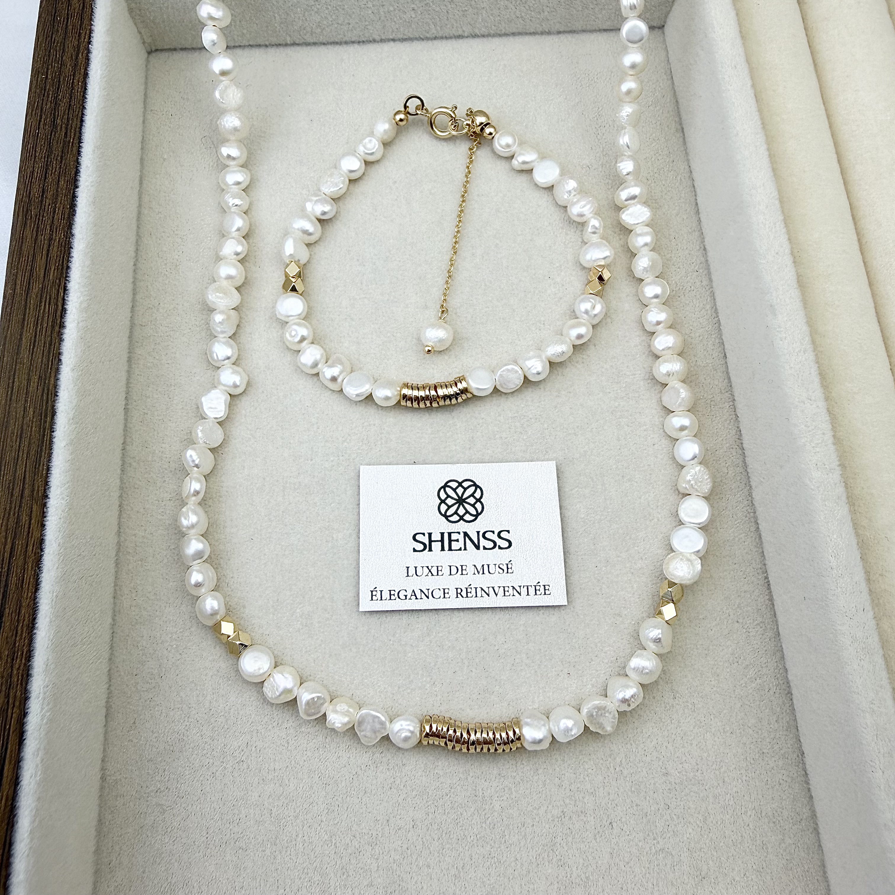 Natural Baroque Pearl Jewelry  - Layered Necklace Set ulasan dan harga