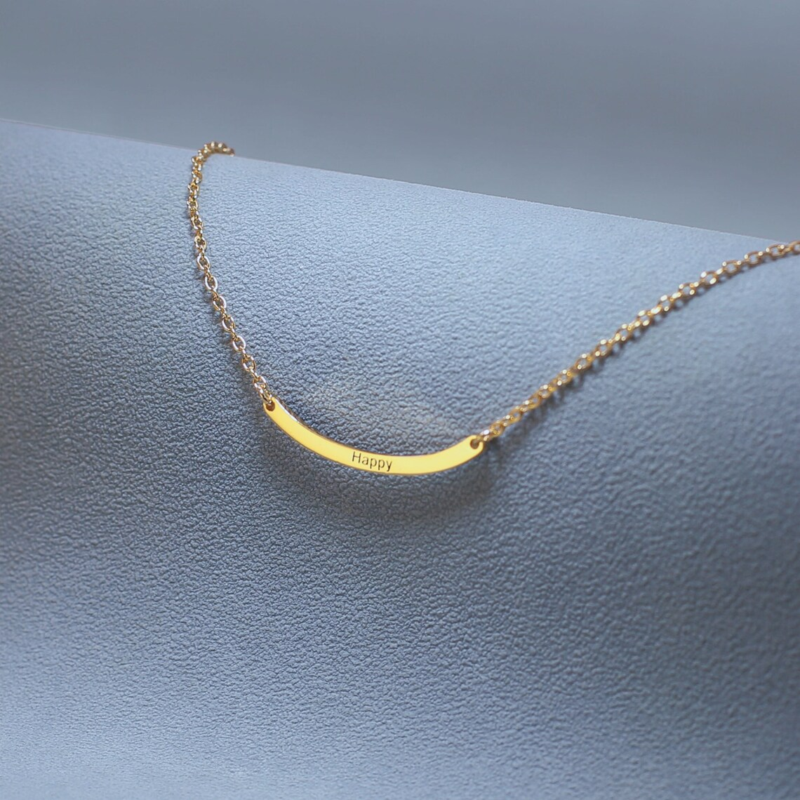 Personalized Curved Bar Neckla - Women Accessories Gift Box ulasan dan harga