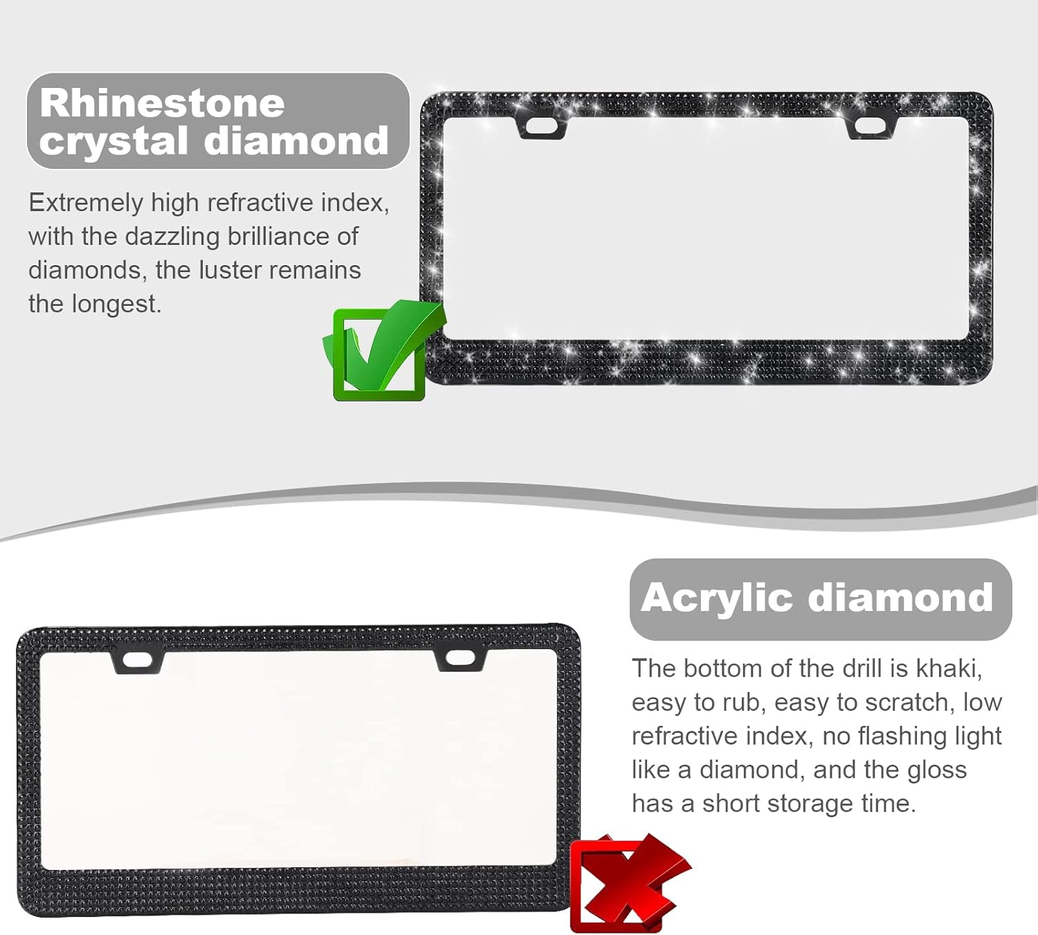 Sparkly Rhinestone License Pla - Women Accessories Images ulasan dan harga