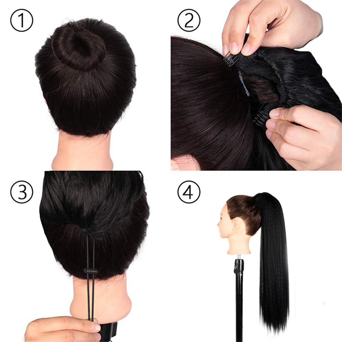 Drawstring Ponytail Hair Exten - Hair Band Elastic ulasan dan harga