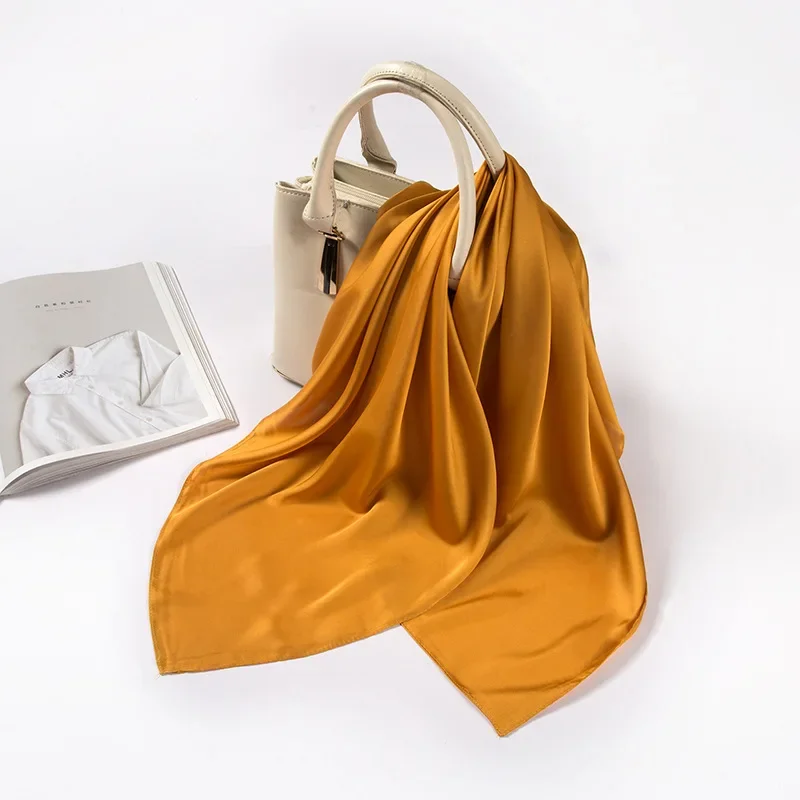 Satin Scarf Women 70cm Solid C - Women Accessories Wholesale China ulasan dan harga