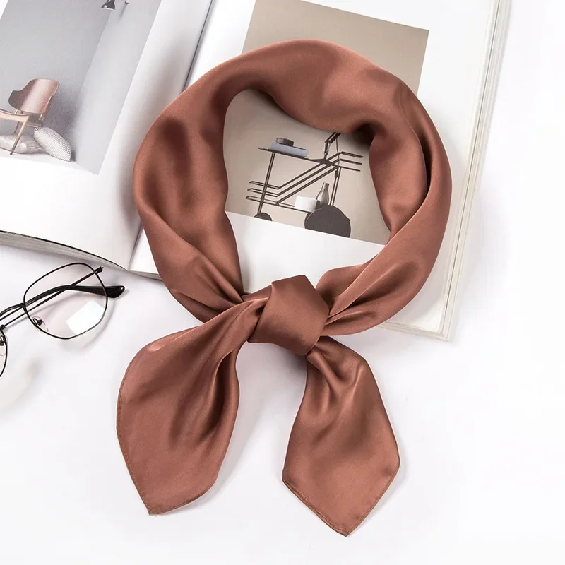 Satin Scarf Women 70cm Solid C - Women Accessories Wholesale China ulasan dan harga