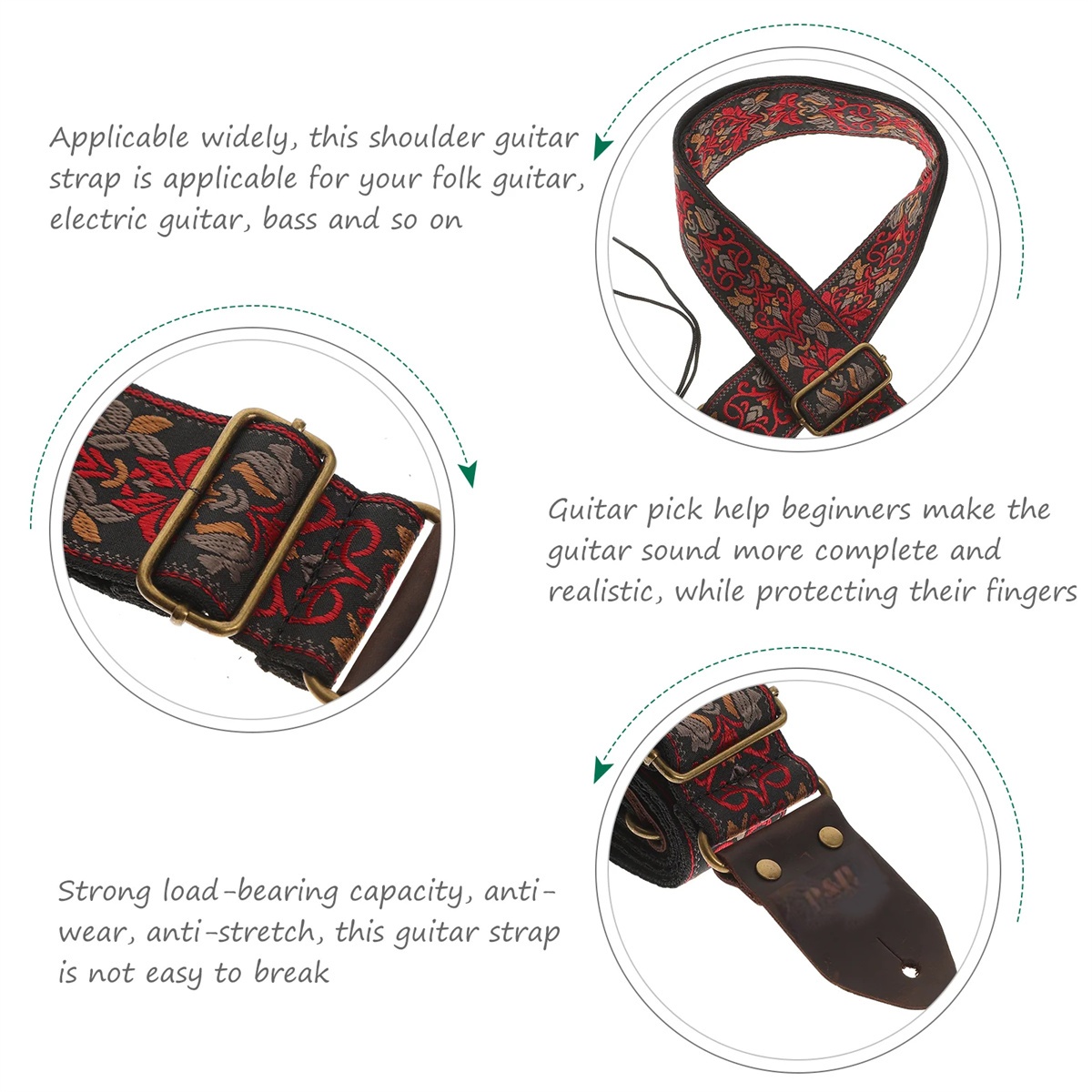 Miwayer Embroidered Guitar Str - Women Electronic Accessories ulasan dan harga
