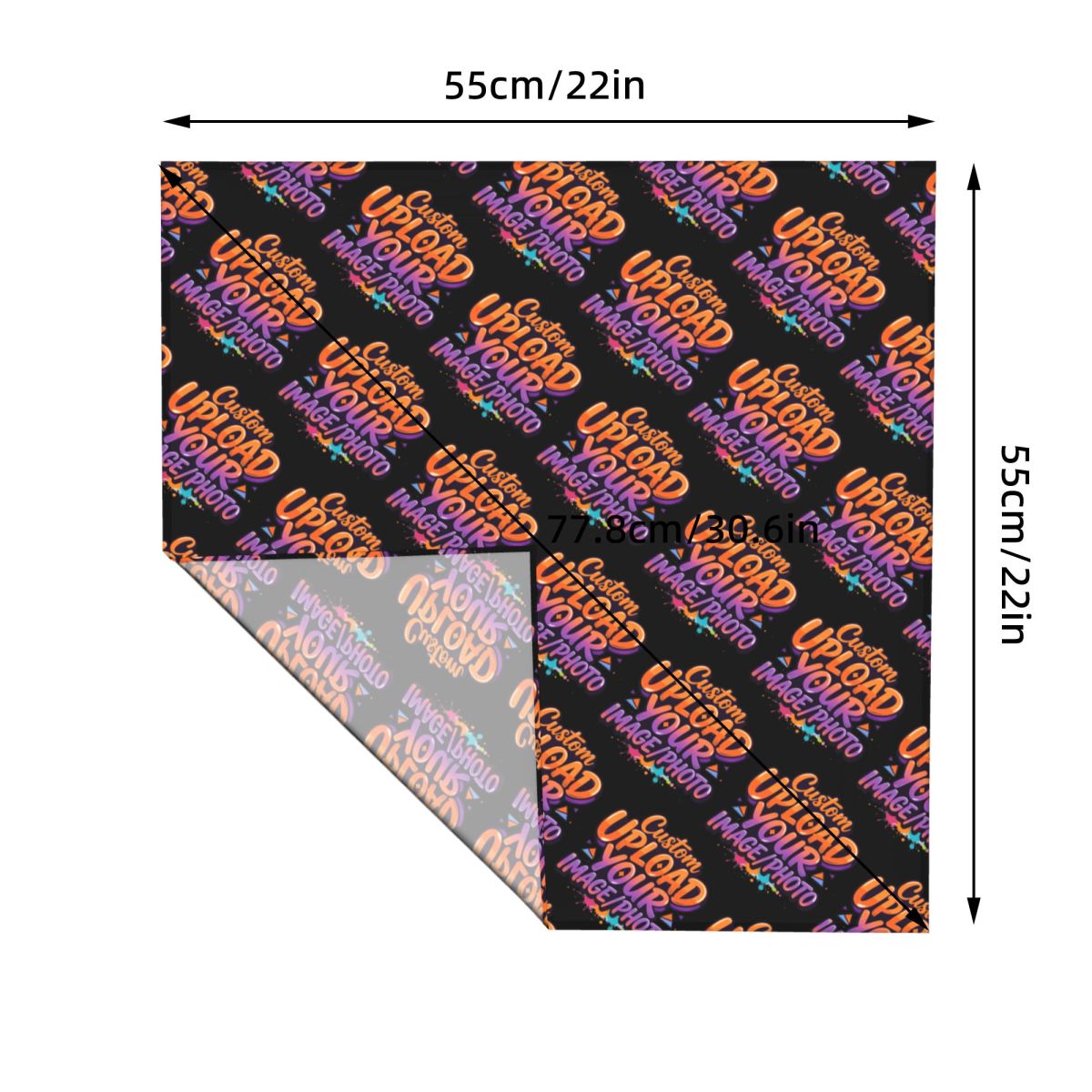 55CM Custom Your Design Here B - Women Accessories Logo Design ulasan dan harga