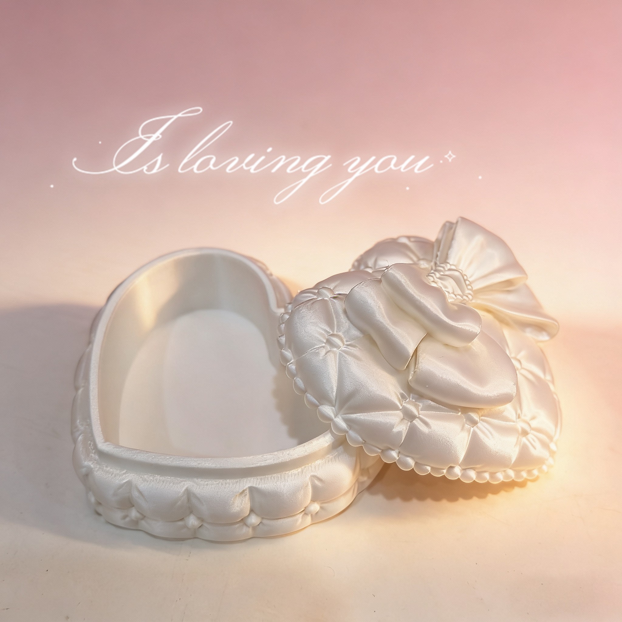 Silk Heart-Shaped Jewelry Box  - Women Accessories Gift Box ulasan dan harga