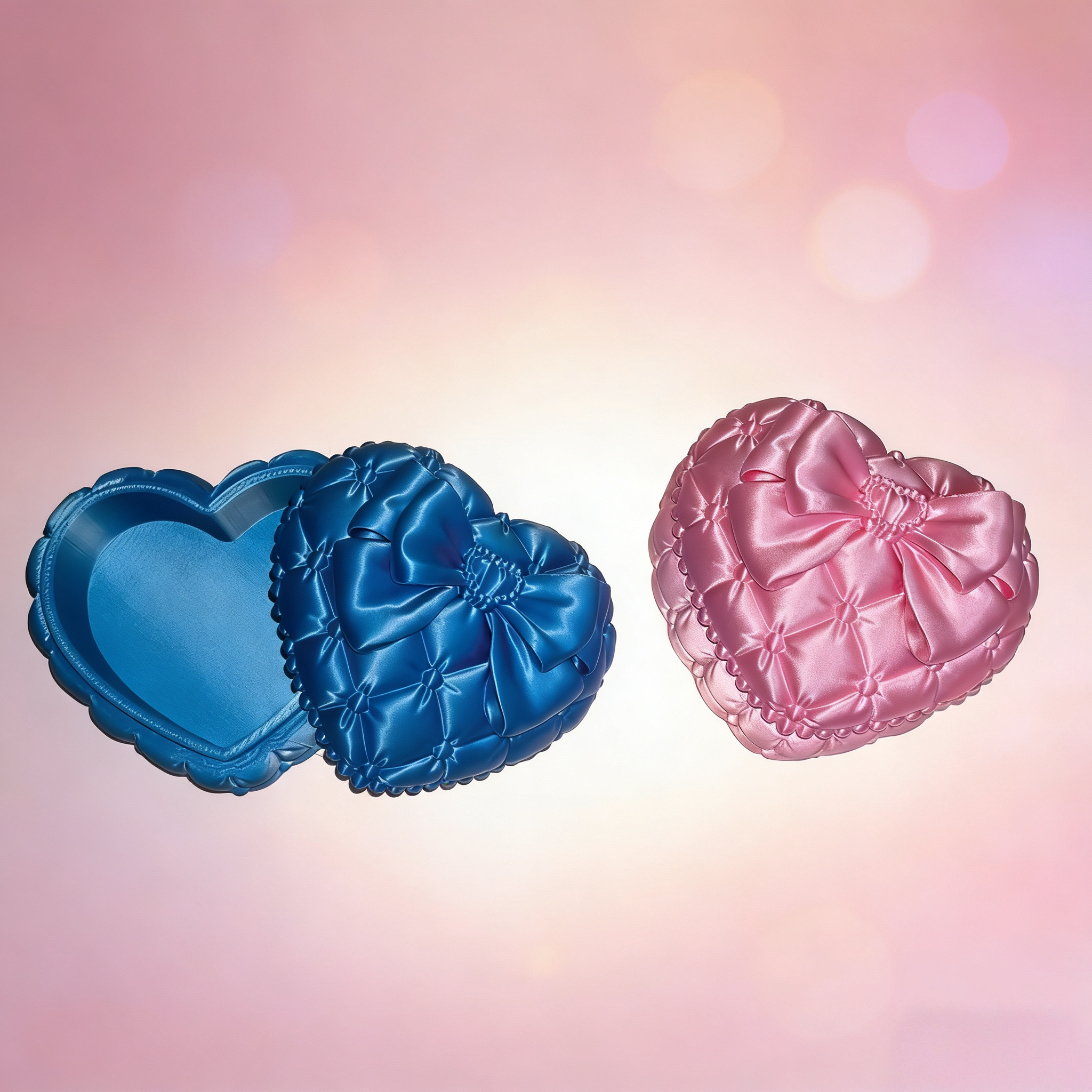 Silk Heart-Shaped Jewelry Box  - Women Accessories Gift Box ulasan dan harga