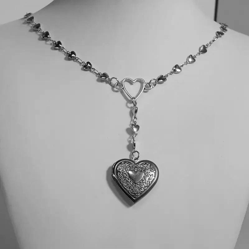Y2k Goth Heart Photo Box Neckl - Women Accessories Gift Box ulasan dan harga