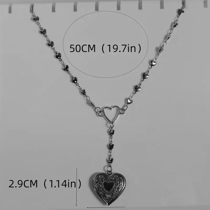 Y2k Goth Heart Photo Box Neckl - Women Accessories Gift Box ulasan dan harga