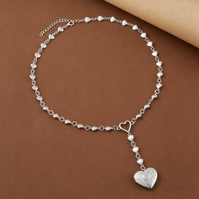Y2k Goth Heart Photo Box Neckl - Women Accessories Gift Box ulasan dan harga