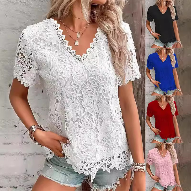 Summer Women's Shirt White Sho - Layered Necklace Set ulasan dan harga