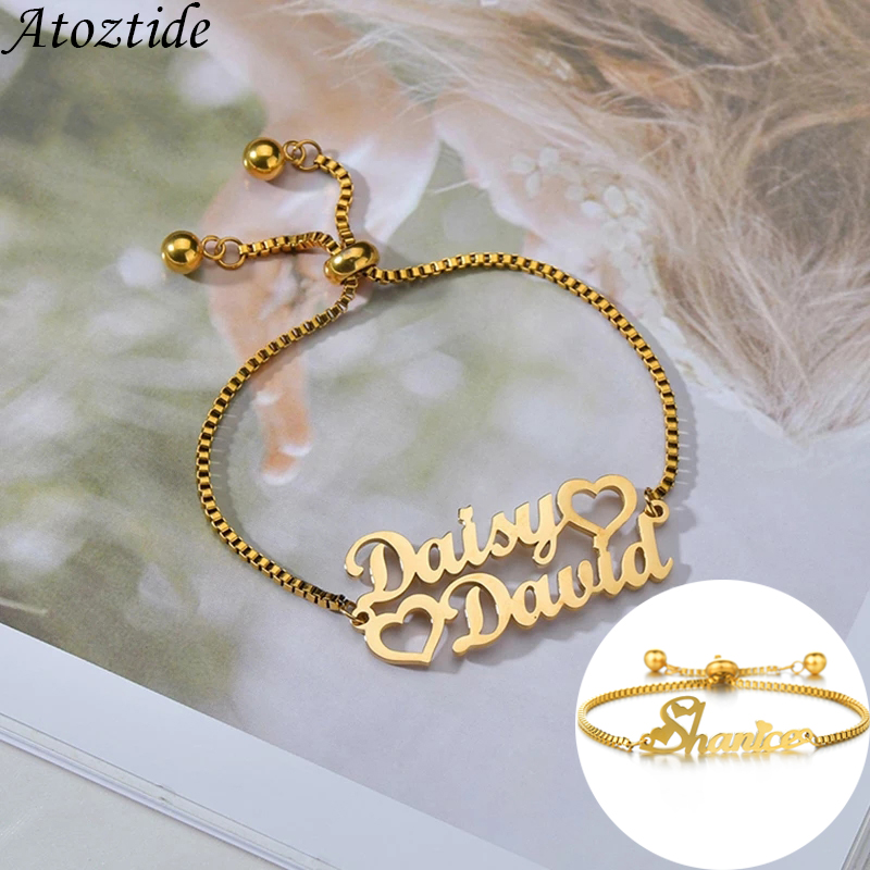 Atoztide Custom 1-2 Names Brac - Women Accessories Gift Box ulasan dan harga