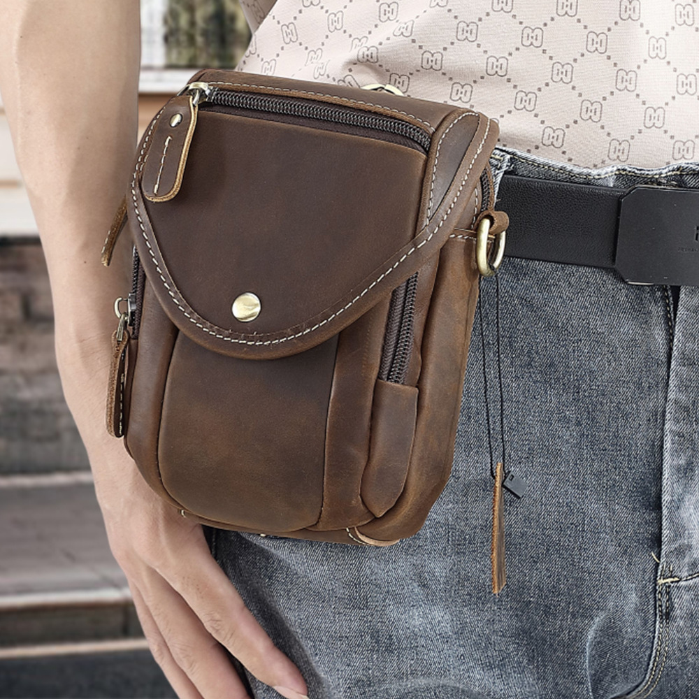 Men's Top-Grain Leather Crossb - Women Electronic Accessories ulasan dan harga