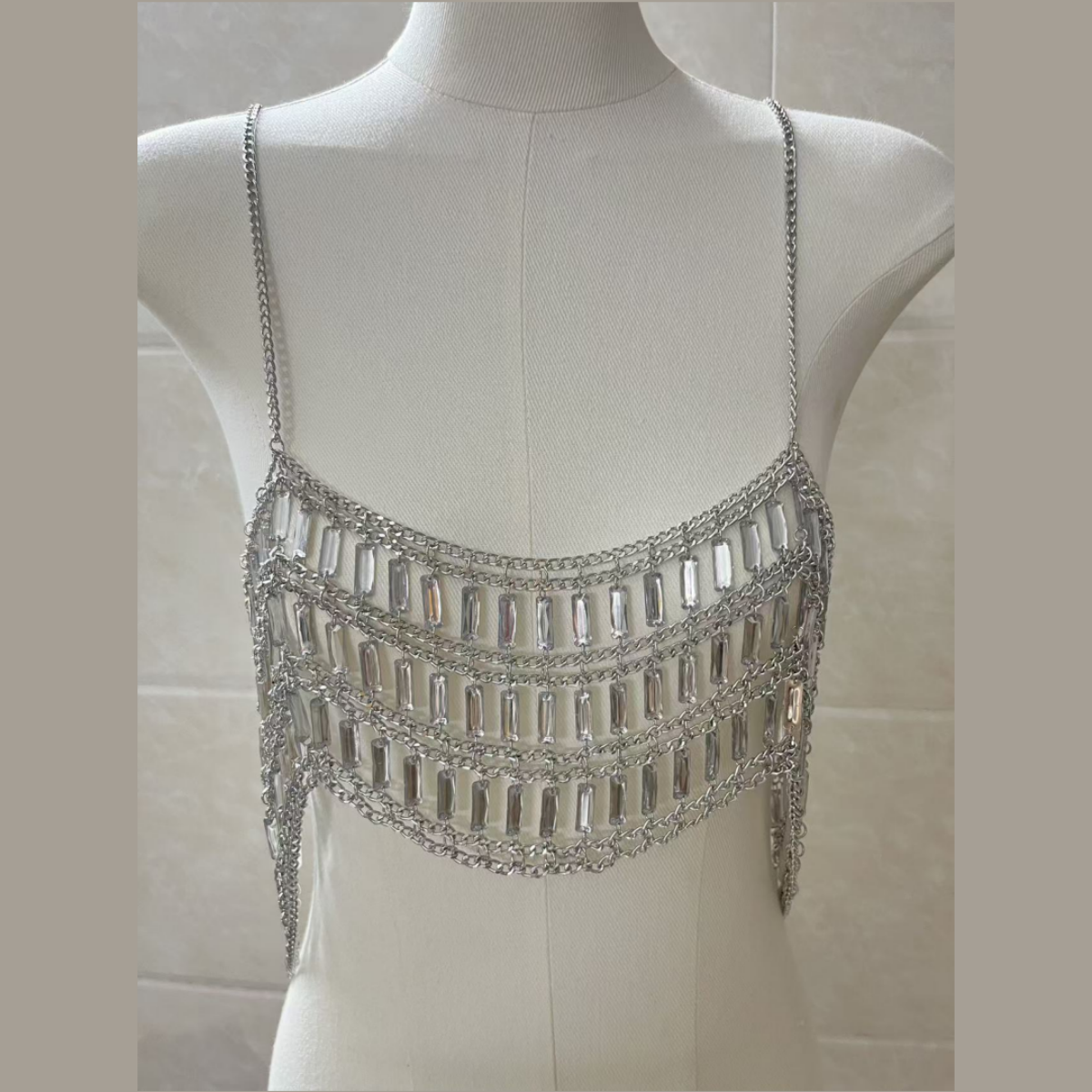 New Arrival Acrylic Sequins Ha - Layered Necklace Set ulasan dan harga