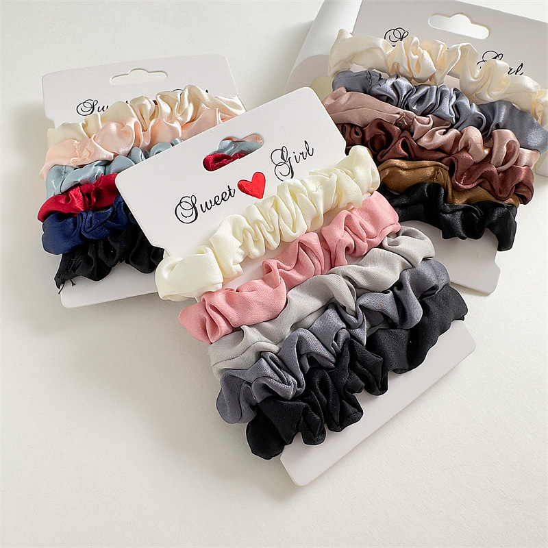 5/6pcs Satin Hair Scrunchies f - Women Accessories Wholesale China ulasan dan harga