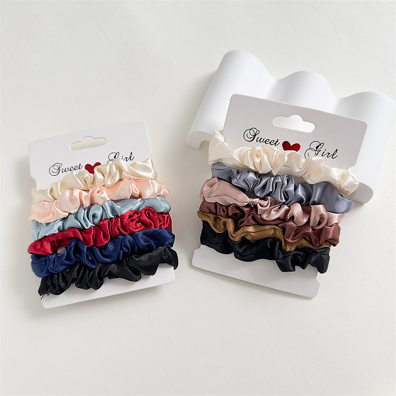 5/6pcs Satin Hair Scrunchies f - Women Accessories Wholesale China ulasan dan harga