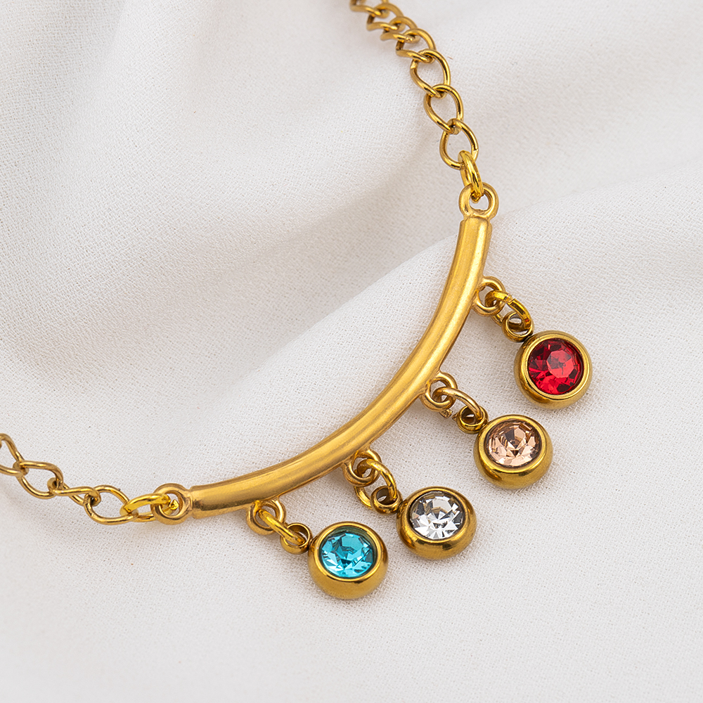 2 3 4 5 Loops Stainless Steel  - Layered Necklace Set ulasan dan harga