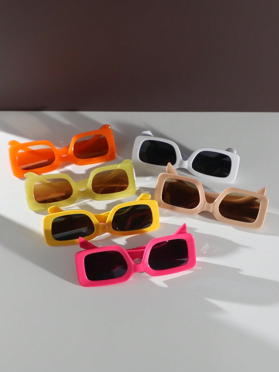 6pcs Square Fashion Sunglasses - Women'S Y2K Accessories ulasan dan harga