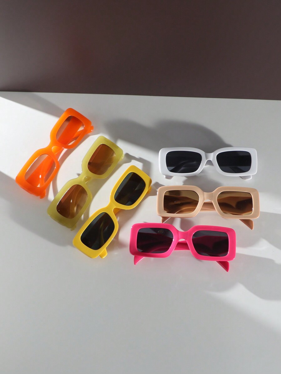 6pcs Square Fashion Sunglasses - Women'S Y2K Accessories ulasan dan harga