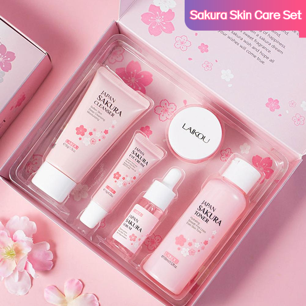 5/3pcs/Set Sakura Skin Care Se - Women Accessories Gift Box ulasan dan harga