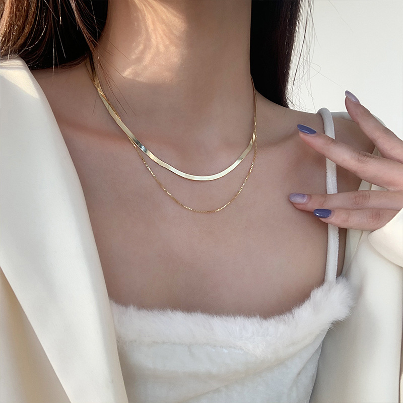 New 925 Sterling Silver Neckla - Layered Necklace Set ulasan dan harga