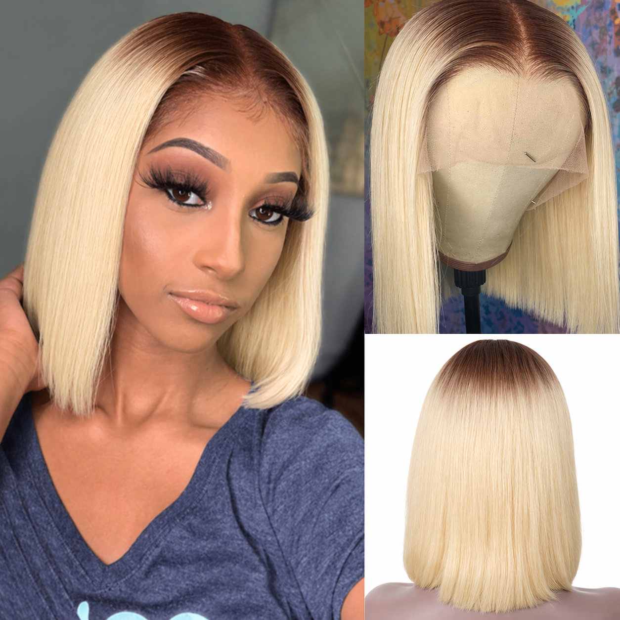 13×4 HD Lace Front Bob Wig 4/6 - Hair Band Elastic ulasan dan harga