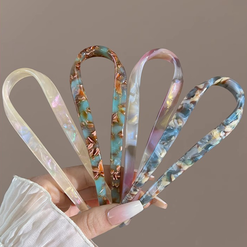 U-Shaped Hair Sticks Acetate A - Women Knight Accessories ulasan dan harga