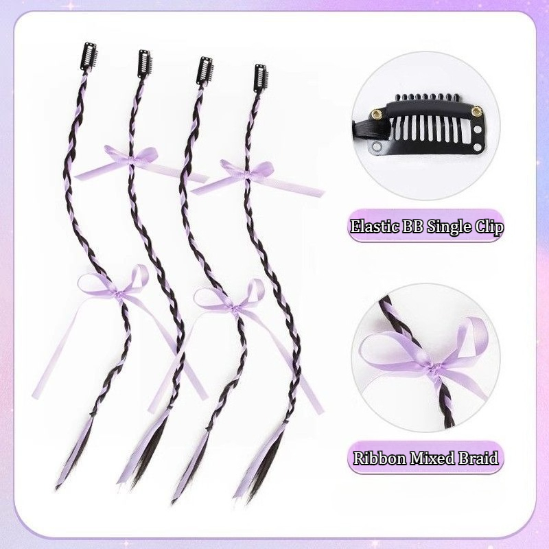 2/4PCS Ribbon Bow Boxing Braid - Women'S Y2K Accessories ulasan dan harga