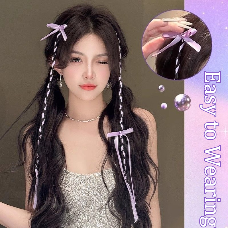 2/4PCS Ribbon Bow Boxing Braid - Women'S Y2K Accessories ulasan dan harga