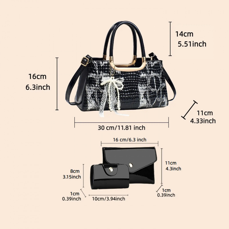 Women's Handbag Set, Crocodile - Women'S Accessories Handbags ulasan dan harga