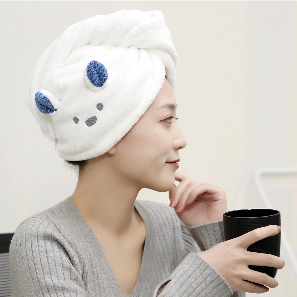 Hair Towel Cartoon Cute Absorb - Hair Band Elastic ulasan dan harga