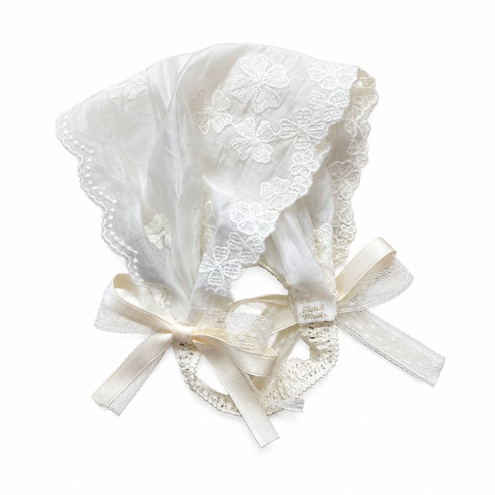 Wide Hollow Lace Headband Whit - Hair Band Elastic ulasan dan harga