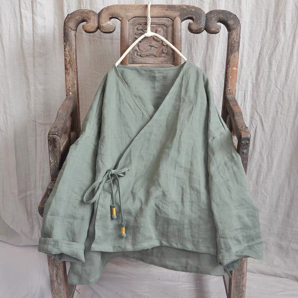 Retro Artistic Long Sleeve Hem - Women Electronic Accessories ulasan dan harga