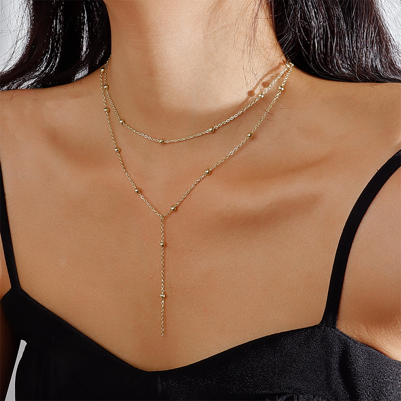 New Trendy 925 Sterling Silver - Layered Necklace Set ulasan dan harga
