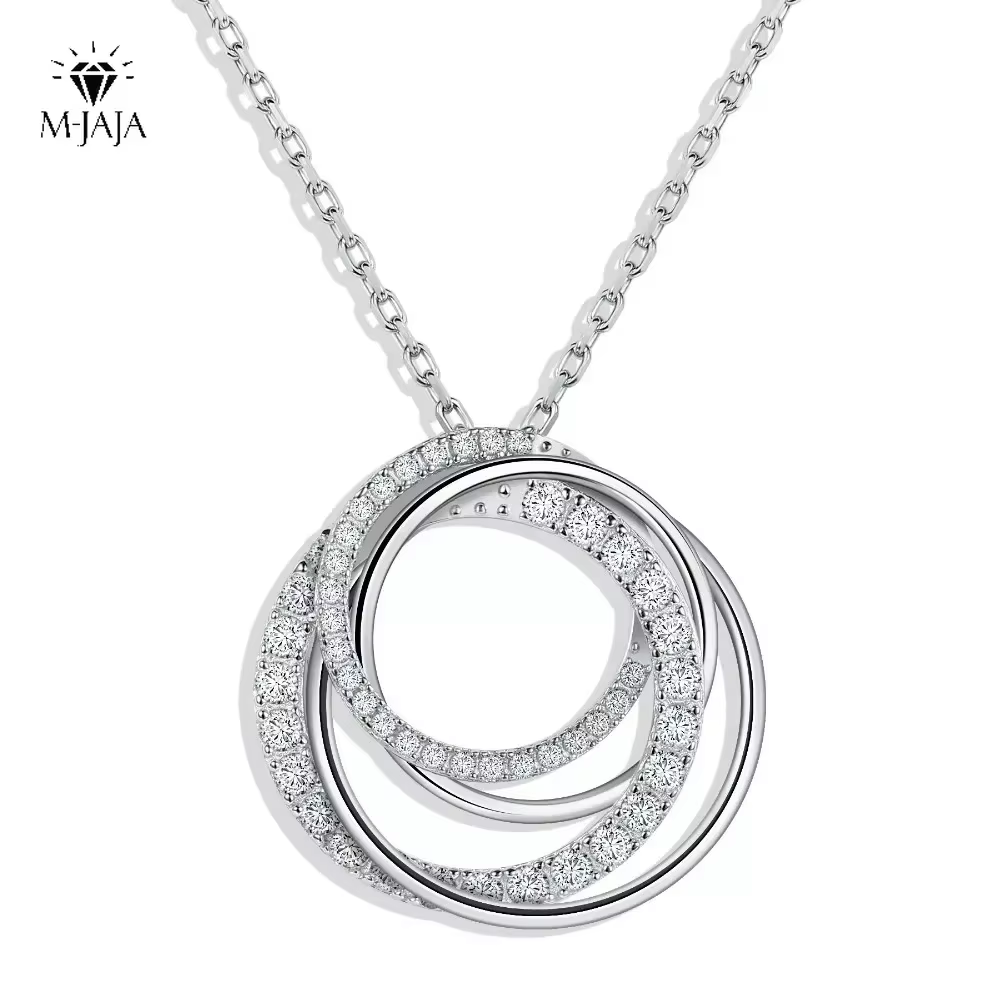 M-JAJA Moissanite Pendant Neck - Layered Necklace Set ulasan dan harga